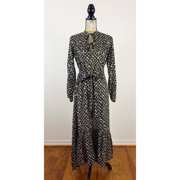 B45 Doen Ivana Midi Dress XS Prairie Boho Cottagecore Romantic Feminine Chic - Picture 4 of 12